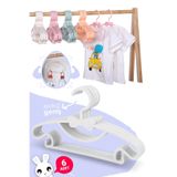 Morpanya Sweet 6 Adet Beyaz Bebek Elbise Askısı 30 Cm Fiyonklu Kelebek Bebek Çocuk Kıyafet Askısı