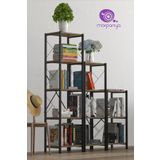 Morpanya Vera Metal Kitaplık 3 Bölmeli Kitaplık Çok Amaçlı Dosya Kitap Rafı Ofis Salon Raf
