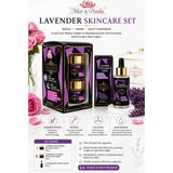 Mor&Pembe Lavender Skincare Seti, Gündüz Kremi, Gece Kremi ve Anti-Aging Serum, Retinol, Kolajen, Niasinamid İçerikli, 3'lü Bakım Seti