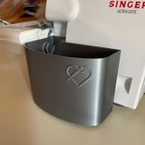 Morpiko Overlok Makinesi Atık Kutusu – Singer 14SH654, 14SH754, 14HD854, HD0405S, S010L Modelleriyle Uyumlu – İplik ve Kumaş Artıkları İçin 3D Yazıcı Üretimi Çöp Kutusu, Gri, XL