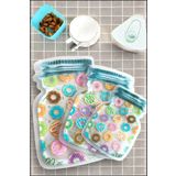 morponi 3 Boy Kavanoz Görünümlü Donutlu Kilitli Saklama Kabı / 150ml - 500ml - 620ml