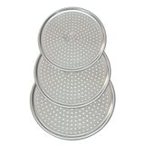 morponi 3'lü Set Lüx Çelik Delikli Pizza Tepsisi 28-32-36 Cm