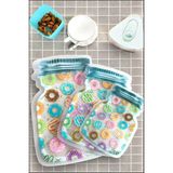 Morponi 9 Boy Kavanoz Görünümlü Donutlu Kilitli Saklama Kabı / 150ML - 500ML - 620ML