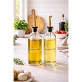 Morponi Akıtmaz Gold Başlıklı 2'li Yağdanlık Seti 500 ml ( Thn) - Şeffaf