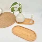 Morponi Bambu Sunum Tabağı - Yağdanlık Altlığı 24 cm x 13 cm - 24 x 13 cm