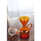 morponi Borosilikat Amber Cam Kahve Demlik Metal Süzgeçli - Filtre Kahve Demliği 600 ml