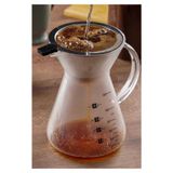 morponi Borosilikat Cam Kahve Demlik Metal Süzgeçli - 600 Ml Filtre Kahve Demliği
