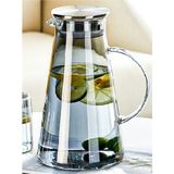 Morponi Borosilikat Cam Metal Kapaklı Lüks Sürahi 1900 ml (Füme) Esk - 1 lt