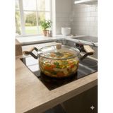 Morponi Chef Prime Borosilikat Cam Tencere 2500 ml - Şeffaf