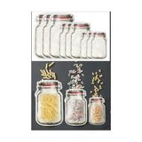 Morponi Kavanoz Görünümlü Kilitli Saklama Kabı Şeffaf 150 x 500 x 620 ml. 9 Adet 3 Boy