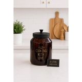 Morponi Metal Kapaklı Cam Çok Amaçlı Erzak Kavanozu Amber 3000 ml ( 3 Lt) - 1 Adet