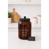 Morponi Metal Kapaklı Cam Çok Amaçlı Erzak Kavanozu Amber 4000 ml ( 4 Lt)