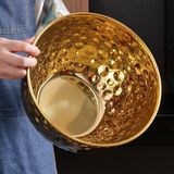 Morponi Paslanmaz Çelik Gold Dövme Kore Stili Karıştırma Kabı 20 cm Gold - 0,5 x 9 cm
