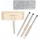 Morponi Spin Mop Tablet Mop Markasına Uyan Yedek Palet + Sap + 1 Bez - Krem