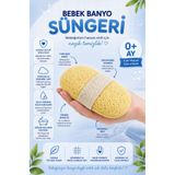 MorPort Bebek Banyo Süngeri I Cocuk Banyo Lifi Süngeri I Yeni Doğan Bebek Lifleri (SABUN KOYMA CEPLİ)