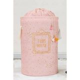 MorPort Bebek Oyuncak ve Kirli Sepeti, Yuvarlak, Pembe, 46x31 cm