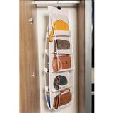 Morport Pembe Çanta Organizer 10 Gözlü Dayanıklı Jüt Kumaş 35x125 cm Kullanışlı Tasarım