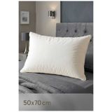 MORRİVAL 600 GR 1 ADET SİLİKON ELYAF DOLGULU ELEGANCE BEYAZ YASTIK 50X70 FERMUALI, 1. KALİTE BONCUK ELYAF- FERMUARLI TASARIM