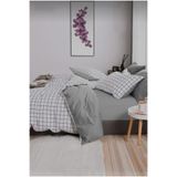 MORRİVAL TEK KİŞİLİK ÇİFT TARAFLI GRİ+BEYAZ LASTİKLİ ÇARŞAFLI NEVRESİM TAKIMI, 90*190 LASTİKLİ ÇARŞAF