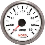 Mors Ampermetre 12-24 Volt Beyaz (Şönt Dahil)