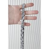 Mortex Antrasit Burgu Desenli Parlak Taşlı Ütü ile Yapışan Hotfix 1 Metre (100 Cm) Dekoratif Şerit – Abiye, Elbise, Çanta, Ayakkabı, Tekstil, Takı Tasarımı ve Hobi Süsleme Bandı