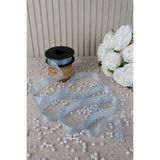 Mortex Bebe Mavi Hilton Çizgili Şifon Kurdele 2.5 cm 20 mt-Bohça,Nikah,Nişan,Çeyiz,Hediye,Süsleme,Parti