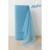 Mortex Bebe Mavi Kristal Tül Boy 1 MT En Sabit 3 MT Nişan, Kına, Düğün, Bohça, Kapı, Doğum, Parti Süslemesi