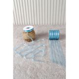 Mortex Bebe Mavi Organze Tül Kurdele 1 cm 22 mt - Bohça, Nikah, Nişan, Çeyiz, Hediye, Süsleme, Parti