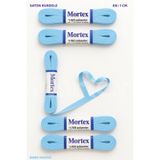 Mortex Bebe Mavi Saten Kurdele 1cm 10mt - Bohça, Nikah, Nişan, Çeyiz, Hediye, Süsleme İçin Kurdele