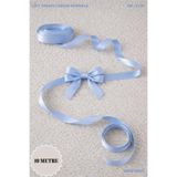 Mortex Bebe Mavi Saten Kurdele 2 cm 10mt - Bohça, Nikah, Nişan, Çeyiz, Hediye, Süsleme, Doğum Günü, Parti