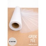 Mortex Beyaz İran Grek Tül Boy 27 Metre En 70 Cm - Nişan, Kına Düğün Bohça Kapı Doğum Parti Çeyiz Süslemesi