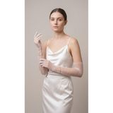 Mortex Beyaz Puantiyeli Dantel Uzun Kadın Eldiven – Gelinlik, Gelin, Nikah, Düğün, Nişan, Kına, Balo, Davet, Parti, Kına Gecesi, Kostüm, Bride, Mezuniyet, Bekarlığa Veda Fotoğraf Çekimi Aksesuar Eldiveni