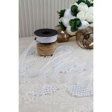 Mortex Beyaz Şifon Kurdele 2.5 cm 20 mt - Bohça, Nikah, Nişan, Çeyiz, Hediye, Süsleme, Doğum Günü, Parti