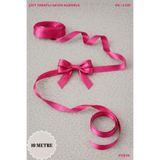Mortex Fuşya Saten Kurdele 2 cm 10mt - Bohça, Nikah, Nişan, Çeyiz, Hediye, Süsleme, Doğum Günü, Parti