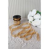 Mortex Gold Hilton Çizgili Şifon Kurdele 2.5 cm 20 mt - Bohça, Nikah, Nişan, Çeyiz, Hediye, Süsleme, Parti