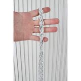 Mortex Gümüş Burgu Desenli Parlak Taşlı Ütü ile Yapışan Hotfix 1 Metre (100 Cm) Dekoratif Şerit – Abiye, Elbise, Çanta, Ayakkabı, Tekstil, Takı Tasarımı ve Hobi Süsleme Bandı