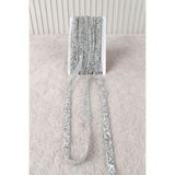 Mortex Gümüş Parlak Taşlı Su Yolu Ütü ile Yapışan Hotfix 1 Metre (100 Cm) Dekoratif Taş Şerit – Abiye, Elbise, Çanta, Ayakkabı, Tekstil, Takı Tasarımı ve Hobi Süsleme İçin Dekoratif Bant