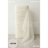 Mortex Kırık Beyaz Kristal Tül Boy 1 MT En Sabit 3 MT Nişan, Kına, Düğün, Bohça, Kapı,Doğum,Parti Süslemesi