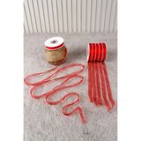 Mortex Kırmızı Organze Tül Kurdele 1 cm 22 mt - Bohça, Nikah, Nişan, Çeyiz, Hediye, Süsleme, Parti