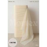 Mortex Krem Kristal Tül Boy 1 MT En Sabit 3 MT Nişan, Kına, Düğün, Bohça, Kapı, Doğum Parti Süslemesi
