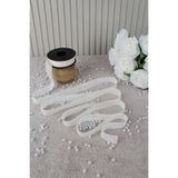 Mortex Krem Napoli Keten Kurdele 2.5 cm 20 mt - Bohça, Nikah, Nişan, Çeyiz, Hediye, Süsleme, Parti