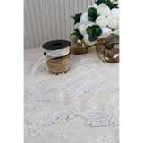 Mortex Krem Şifon Kurdele 2.5 cm 20 mt - Bohça, Nikah, Nişan, Çeyiz, Hediye, Süsleme, Doğum Günü, Parti