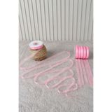 Mortex Pembe Organze Tül Kurdele 1 cm 22 mt - Bohça, Nikah, Nişan, Çeyiz, Hediye, Süsleme, Parti