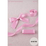 Mortex Pembe Saten Kurdele 4 cm 10mt - Bohça, Nikah, Nişan, Çeyiz, Hediye, Süsleme, Doğum Günü, Parti