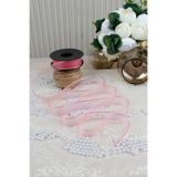Mortex Pembe Şifon Kurdele 2.5 cm 20 mt - Bohça, Nikah, Nişan, Çeyiz, Hediye, Süsleme, Doğum Günü, Parti