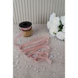 Mortex Pudra Napoli Keten Kurdele 2.5 cm 20 mt - Bohça, Nikah, Nişan, Çeyiz, Hediye, Süsleme, Parti