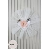 Mortex Pudra Yıldız Çiçek Güpürlü Bohça Süsü 1 Adet, Çeyiz, Düğün, Nikah, Nişan, Konvoy, Sünnet, Kına