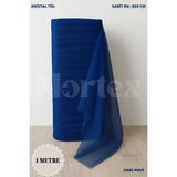 Mortex Saks Mavi Kristal Tül Boy 1 MT En Sabit 3 MT Nişan, Kına, Düğün, Bohça, Kapı, Doğum, Parti Süslemesi