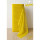 Mortex Sarı Kristal Tül Boy 1 MT En Sabit 3 MT Nişan, Kına, Düğün, Bohça, Kapı, Doğum, Parti Süslemesi