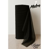 Mortex Siyah Kristal Tül Boy 1 MT En Sabit 3 MT Nişan, Kına, Düğün, Bohça, Kapı, Doğum, Parti Süslemesi